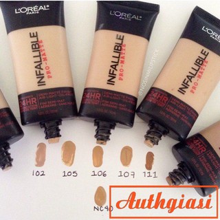 Kem nền kiềm dầu bền tone L’Oreal Infallible Pro-Matte 24hr Foundation 30ml