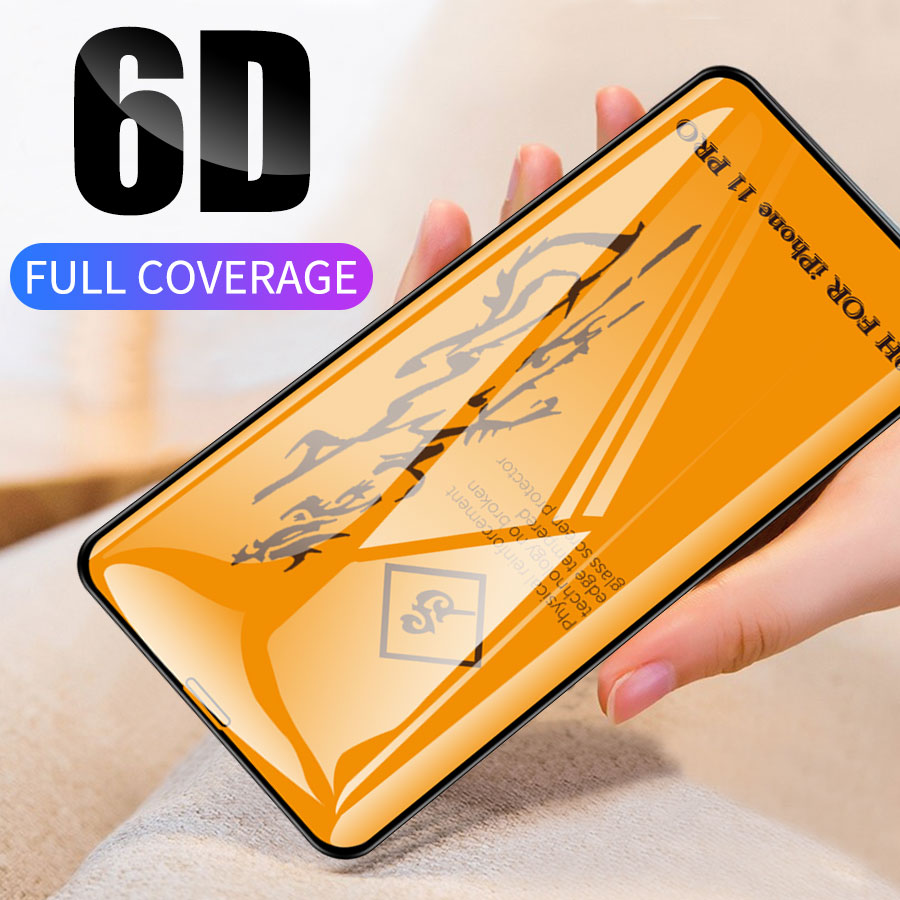 Kính cường lực Full màn 6D Cho iPhone 6 6s 7 8 Plus X XS XR 11 12 13 14 Pro Max