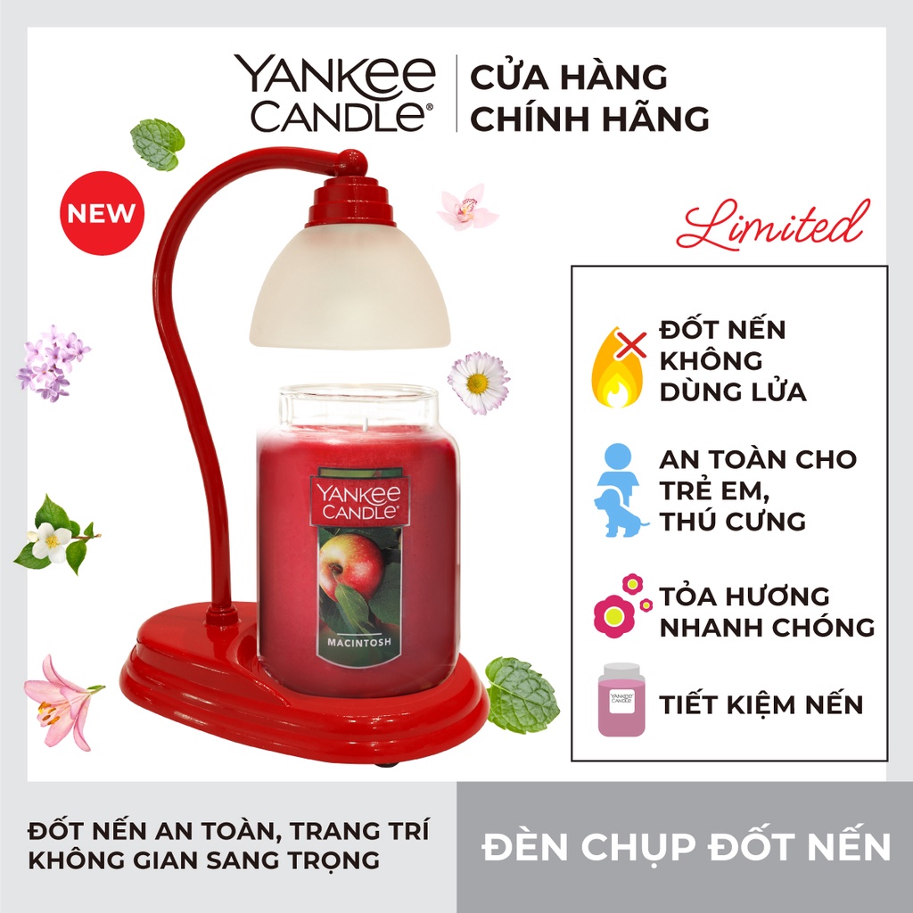 Đèn chụp đốt nến Aurora Yankee Candle - Red (Limited)