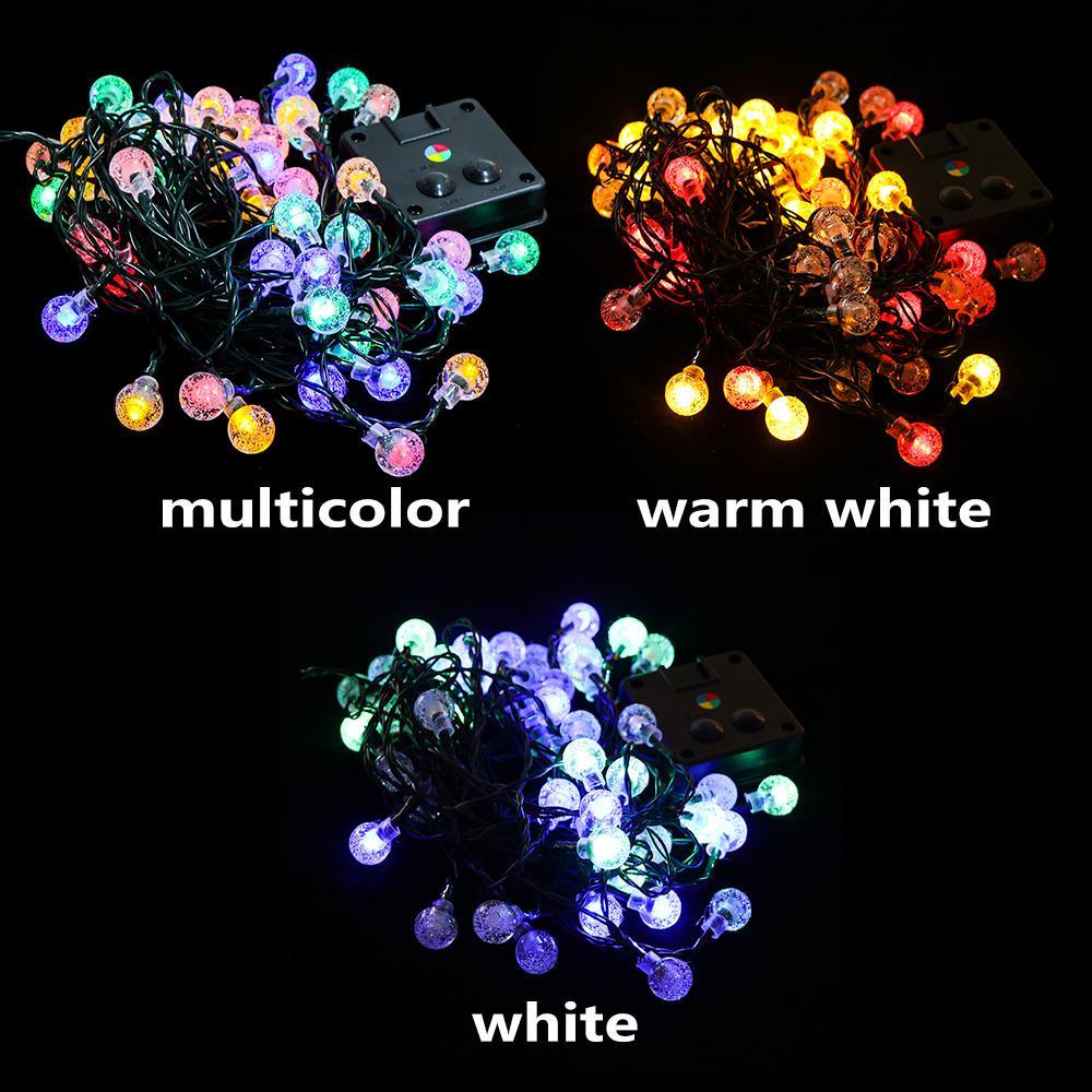 LAKAMIER Dây Đèn LED 20 / 30 / 50 Bóng Hình Cầu Pha Lê