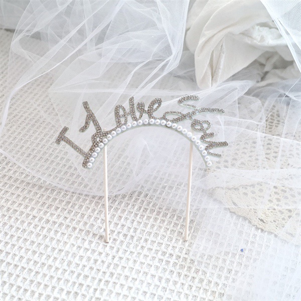 SP069586 Cổng i love you đính hạt trang trí bánh