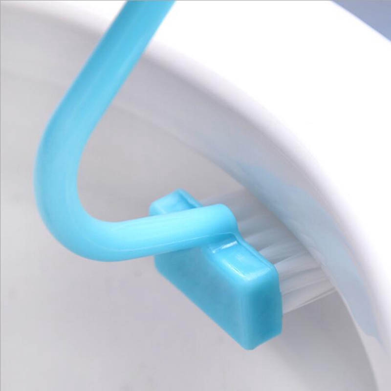 Bàn Chải Vệ Sinh Toilet Tay Cầm Dài Hình Chữ S Sử Dụng Tiện Lợi