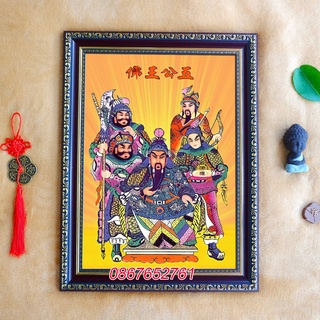 Tranh Ngũ Công-Quan Công gồm khung 38x50cm y ảnh