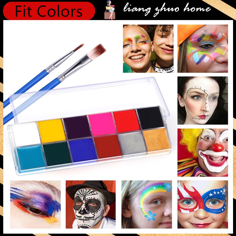 Bảng 12 Màu Sơn Dầu Vẽ Mặt/Cơ Thể Hóa Trang Halloween
