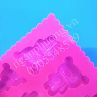 KHUÔN GẤU HỒNG SILICON