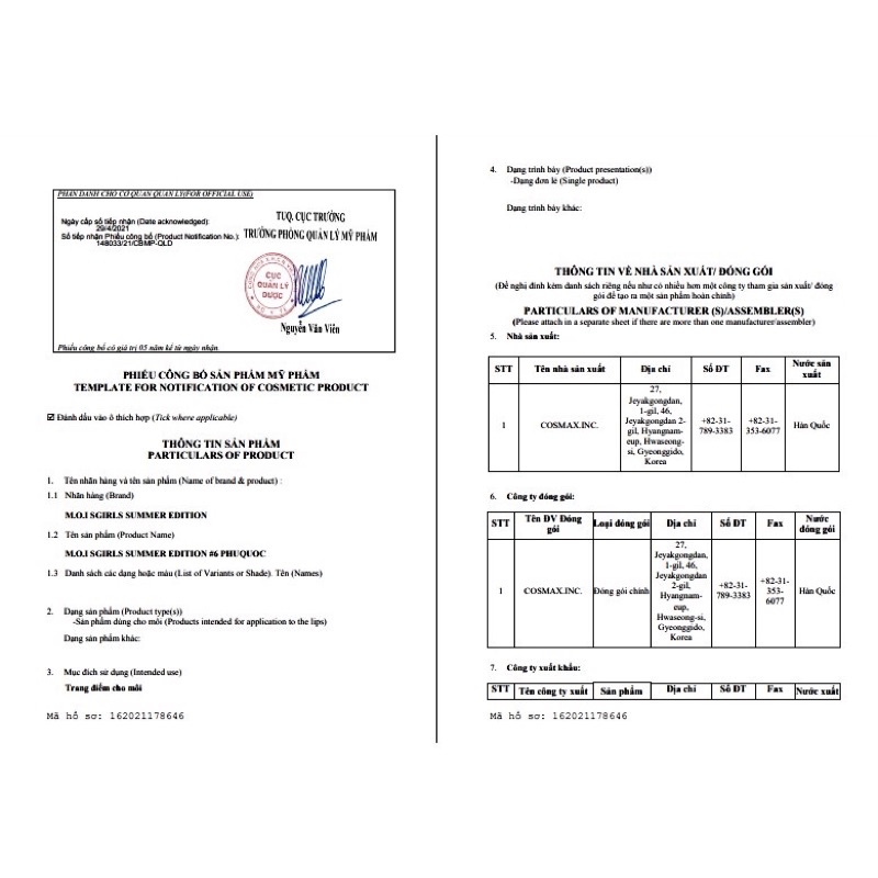 SON NHUNG LÌ SGIRLS BY M.O.I