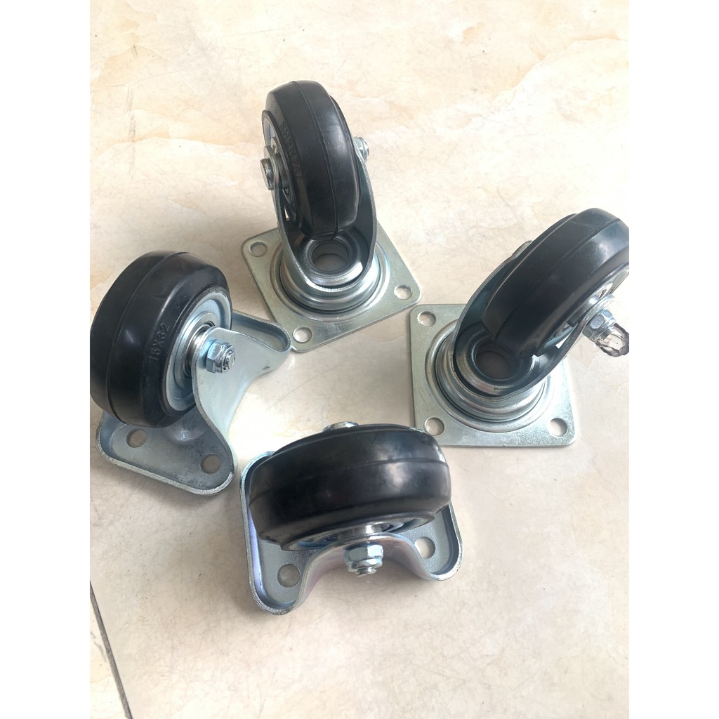 Bánh xe công nghiệp Shenpai - Đài Loan, Bánh xe cao su 100mm