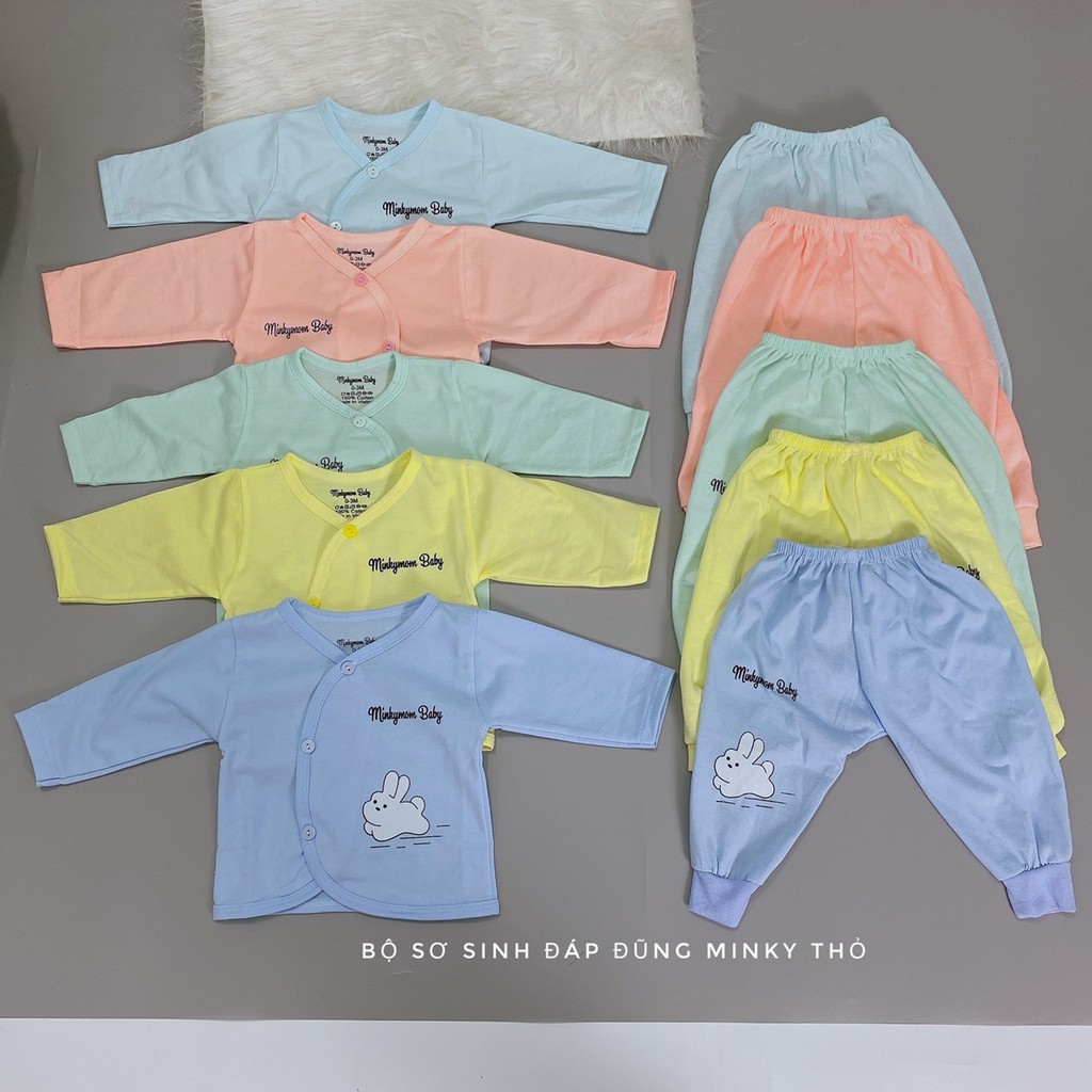 Bộ quần +áo cài khuy lệch, quần đáp đũng Lee Lee kid- Minkymom Thỏ