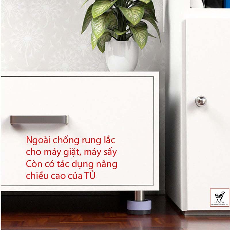 Bộ 4 đế kê máy giặt silicon chống rung chống ồn [ĐẾ MÁY GIẶT]