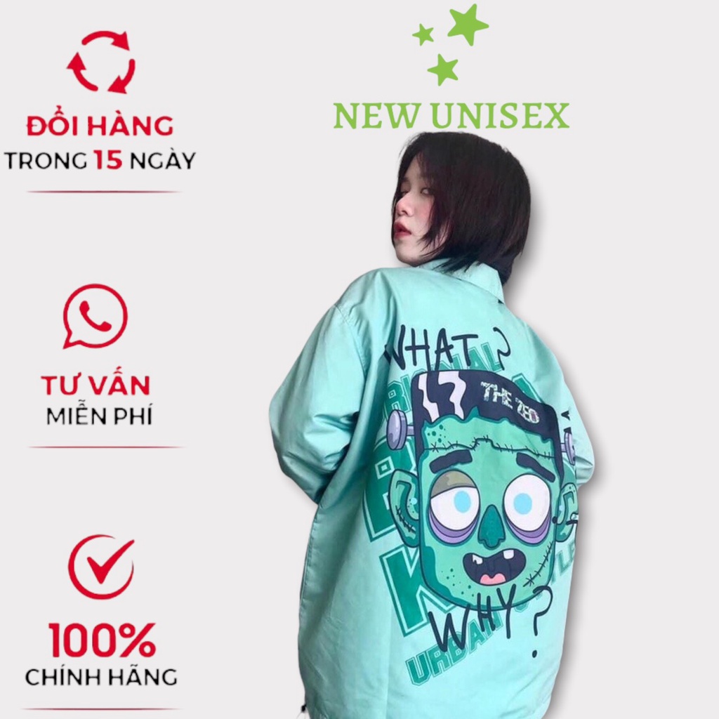 Áo Khoác Dù Nam Nữ IN Hình Mặt Quỷ 2 Lớp Dày Dặn Siêu Hot TP [NewUnisex]