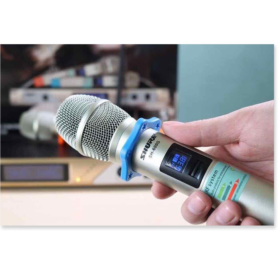 [SALE OFF 50 %] Bộ Đầu Thu+2 Mic không dây Cao Cấp SH-600G Hát Karaoke Gia Đình  Mic không dây  Shure SH-600G .Loại đầu