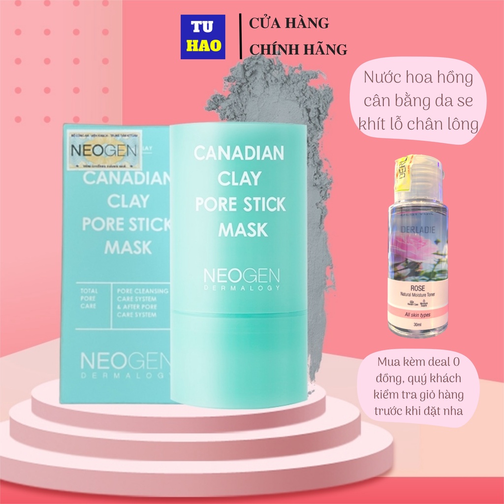 [Mã FMCGMALL -8% đơn 250K] Thanh Lăn Neogen Dermalogy CANADIAN CLAY PORE STICK Giảm Mụn Đầu Đen 28g - Từ Hảo