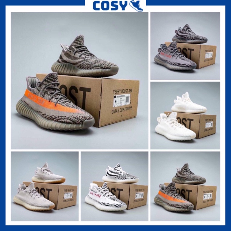 Giày YZ 350 ☘️ 𝐁𝐚̉𝐧 𝟏:𝟏 𝐓𝐫𝐮𝐧𝐠 ☘️ Giày Thể Thao YZ350 Sesame, Beluga 2.0, Trắng, Zebra, Xám Cam Cao Cấp