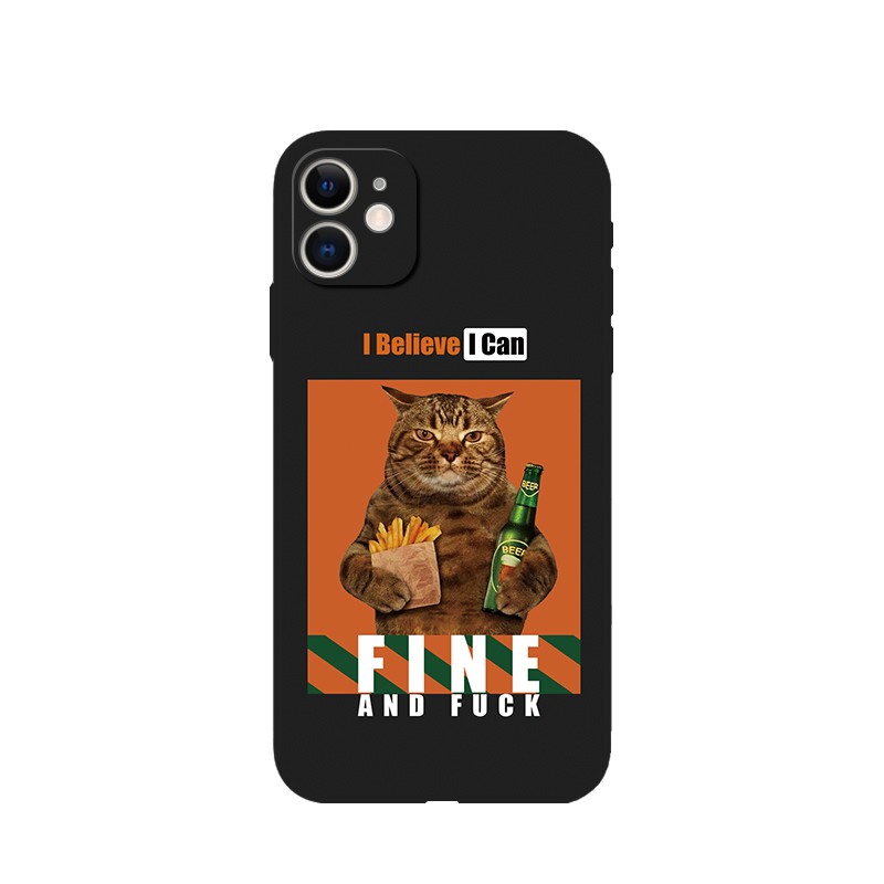 Ốp Điện Thoại Mềm Hình Mèo Thời Trang Cho Iphone 12 Pro 11 Pro Max 13 mini 14 15 Pro X XS Max Xr 5s 6s 7 8 Plus se2