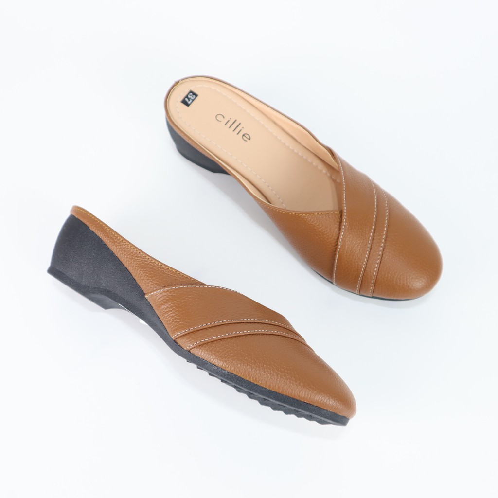 Dép sục nữ mũi vuông trendy phối khóa thời trang êm mềm đế cao 3cm tiện lợi đi chơi dạo phố Cillie 1026