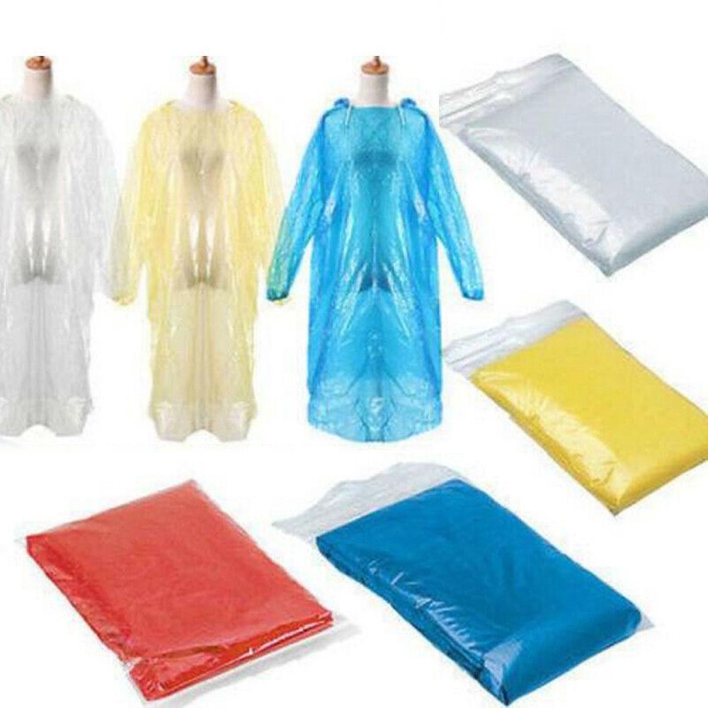 MUVAKO Set 1 / 5 Áo Mưa Chống Thấm Nước Sử Dụng Một Lần Tiện Lợi