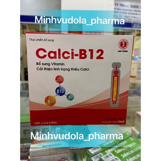 Calci B12 - Bồ bổ vitamin và calci (hộp 20 ống nhựa)