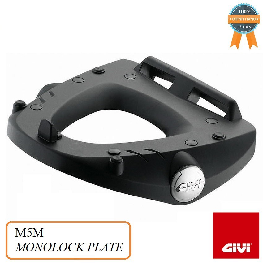 [THÔNG DỤNG] Đế đệm Givi M5M Monolock Plate Hàng chính hãng giúp bạn để gắn thùng đựng đồ một cách tiện lợi và an toàn