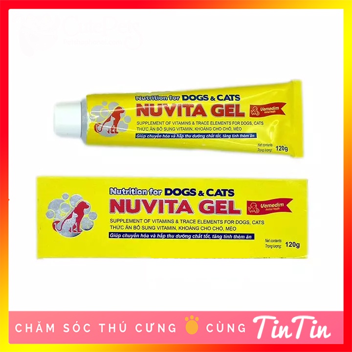 Gel dinh dưỡng Nuvita Gel 120g bổ sung vitamin, khoáng cho chó mèo