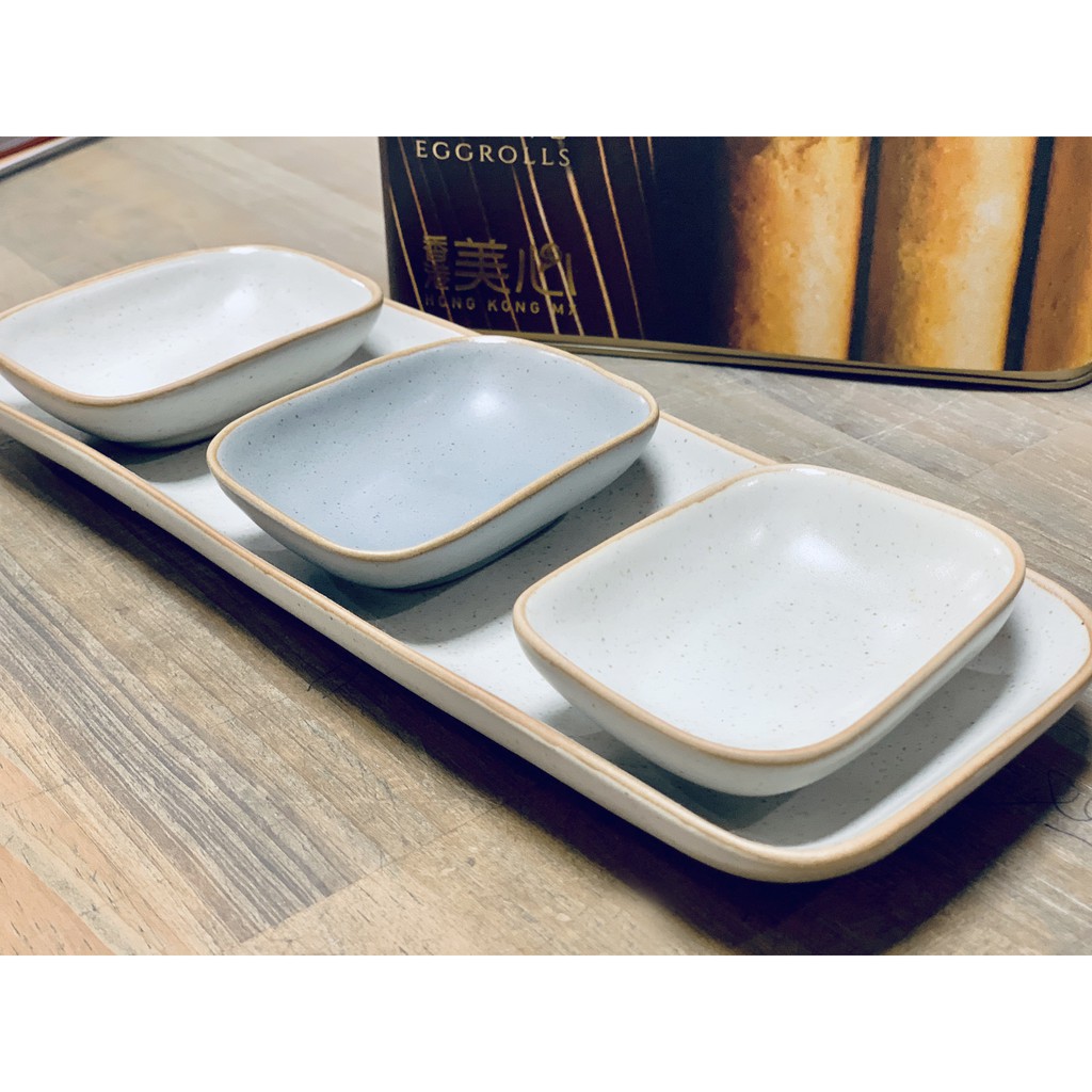 TWIN - Chén chấm sứ men mờ cao cấp 8 x 6 cm