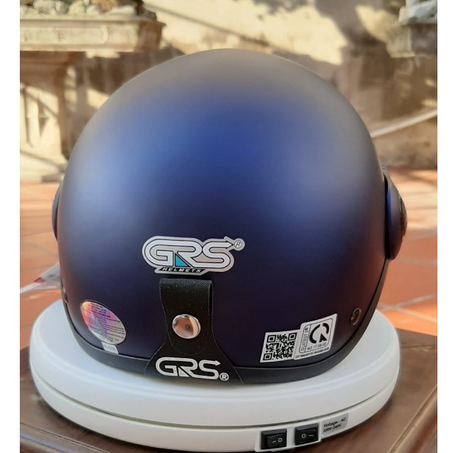 Mũ bảo hiểm nửa đầu có kính - GRS A33K - xanh tím than nhám  - bảo hành 12 tháng