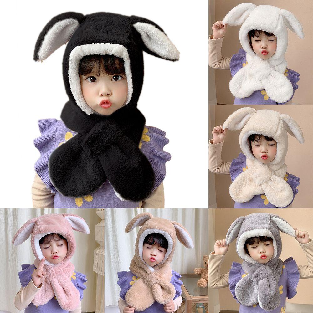 Mũ Tai Thỏ Bằng Nhung Chống Gió Một Mảnh Dành Cho Bé Trai Bé Gái