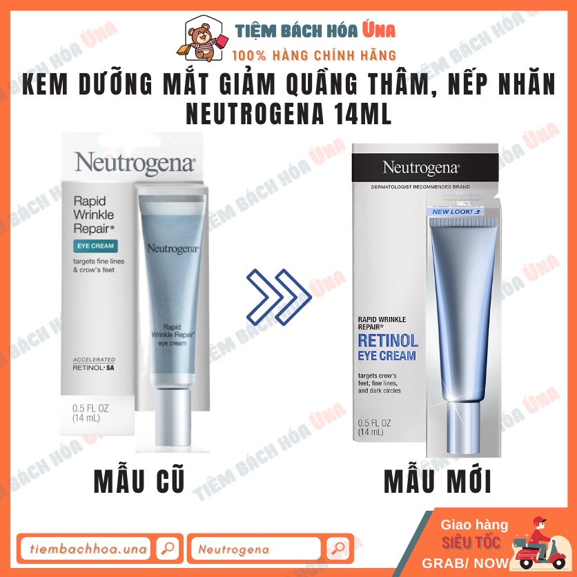 [US] Kem dưỡng giảm nhăn vùng mắt Neutrogena Rapid Wrinkle Repair Eye Cream 14ml