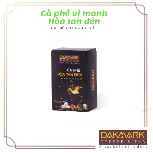 Cà phê nguyên chất hòa tan đen DakMark☕ Giảm cân 15 gói x 2gram ☕ Cà phê espresso