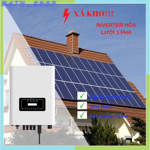 Inverter hòa lưới Biến tần năng lượng mặt trời 3 pha 12KW chính hãng Deye SUN-12K-G