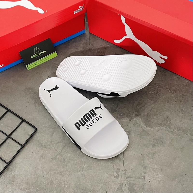 Dép Đúc Puma Trắng - Dép Quai Ngang Chống Thấm Sang Đẹp