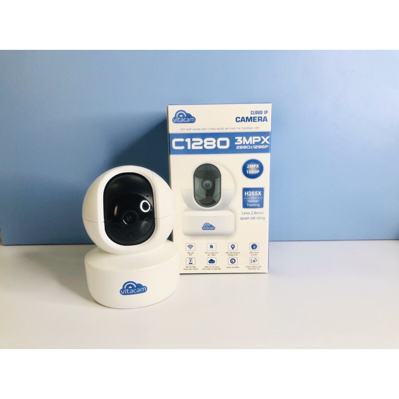 Vitacam C1280 3MPX Ultra HD Siêu Nét Siêu Rộng BH 2 Năm