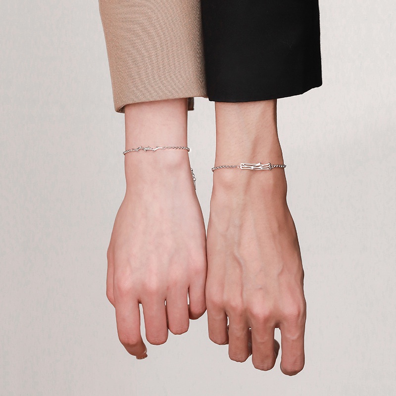 Vòng Tay Cặp Thiết Kế Đơn Giản Sáng Tạo Cho Cặp Đôi