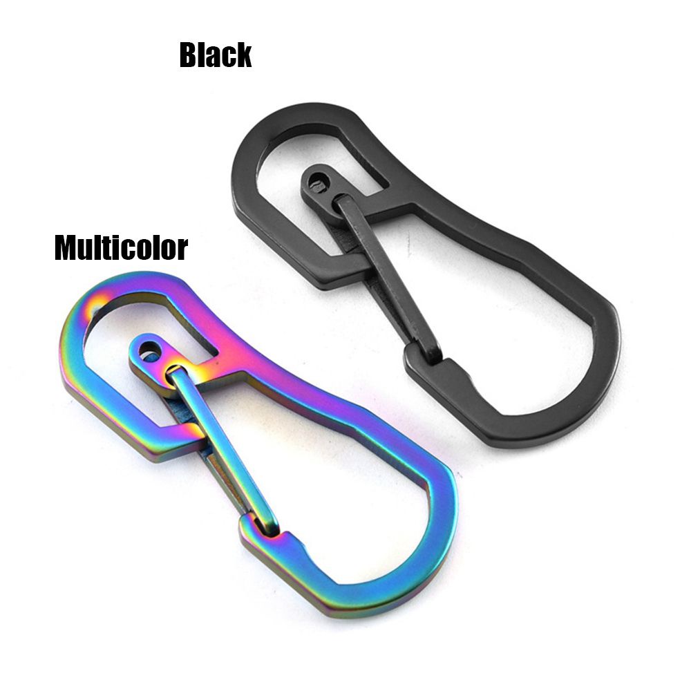 Móc Khóa Carabiner Mạ Titan Chất Lượng Cao Dùng Khi Cắm Trại Leo Núi|Dụng Cụ Giữ Chìa Khóa Đa Màu Sắc Tiện Dụng