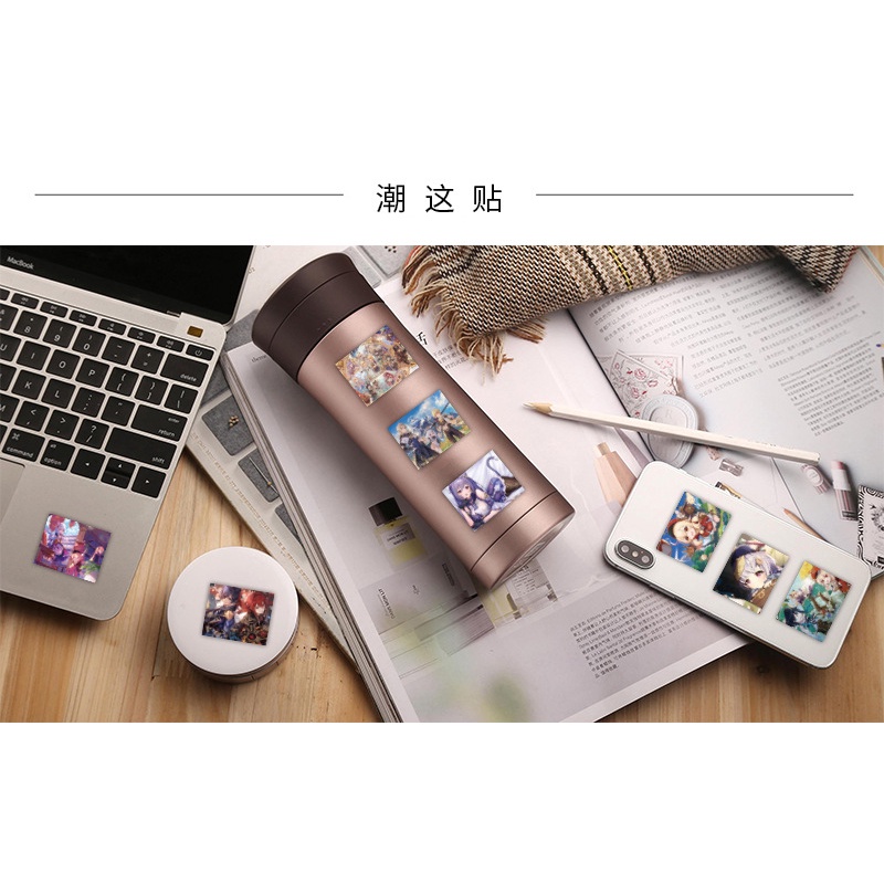 Combo 50 sticker dán in hình nhân vật Genshin Impact dùng trang trí