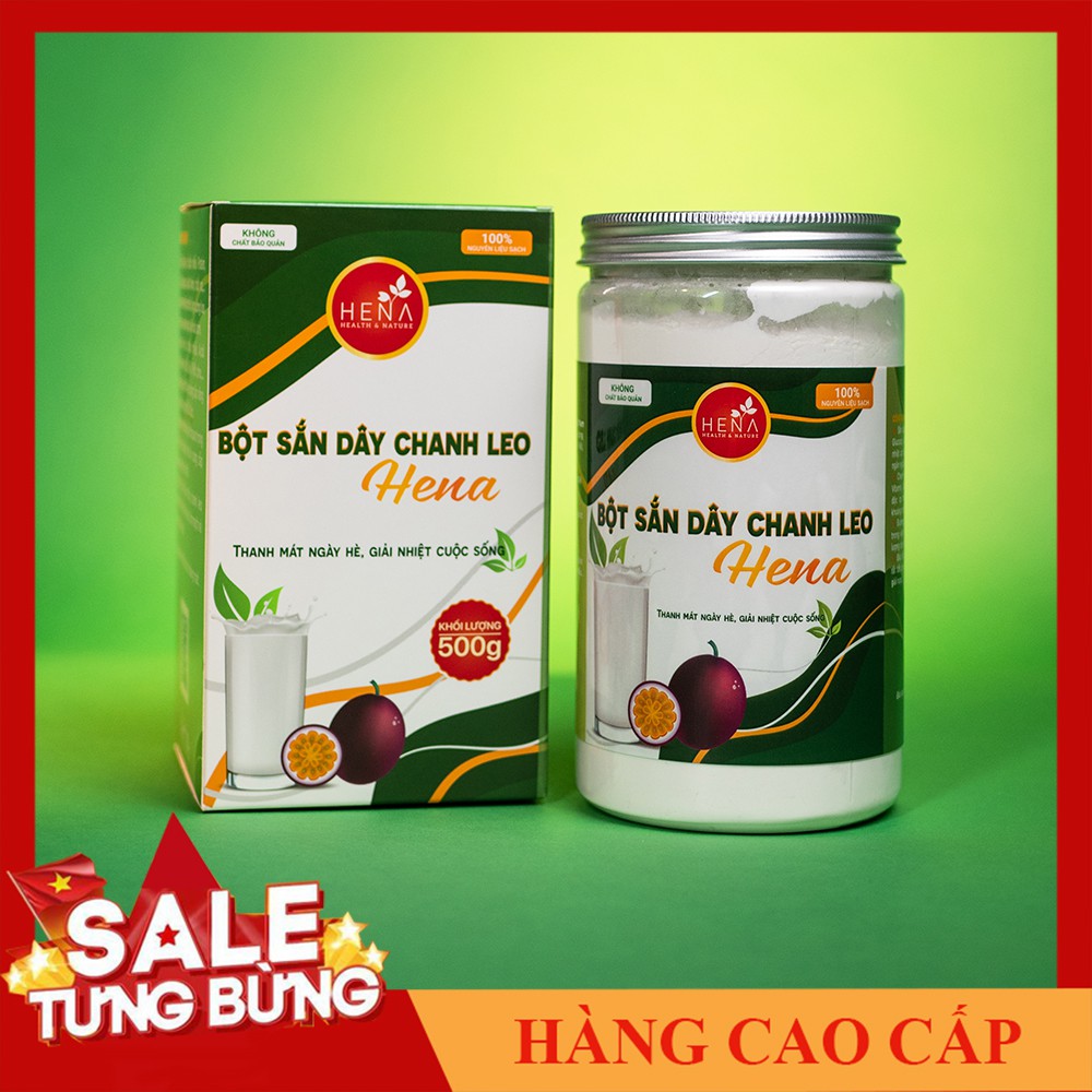 [Cao Cấp] Bột Sắn Dây Chanh Leo HENA Thanh Mát Ngày Hè, Giải Nhiệt Cuộc Sống. 100% Nguyên Liệu Hữu Cơ