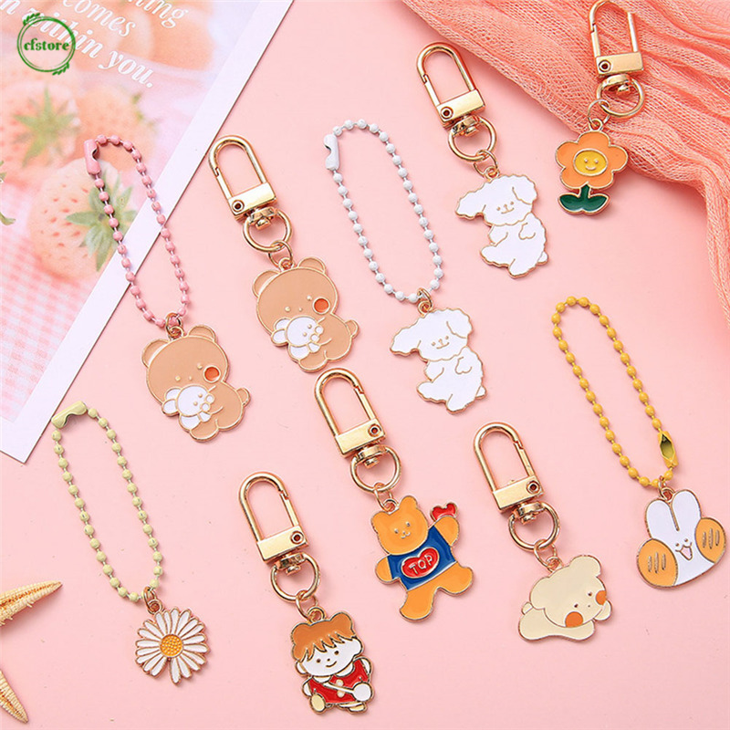 Móc khóa kim loại hình động vật đáng yêu