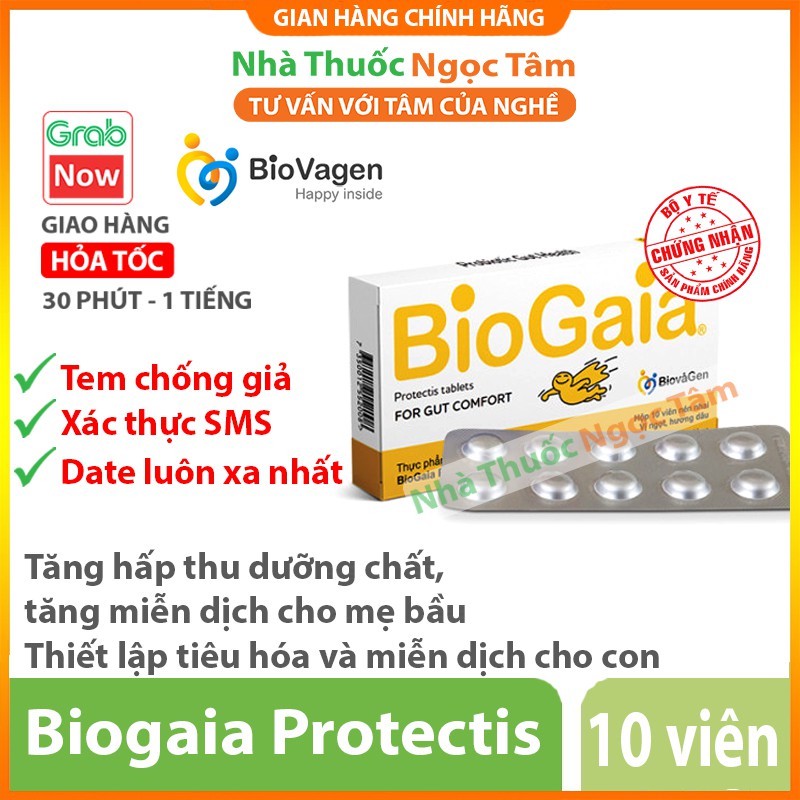 Viên Nhai Biogaia - men vi sinh giúp tăng cường hấp thu và miễn dịch, hết táo bón