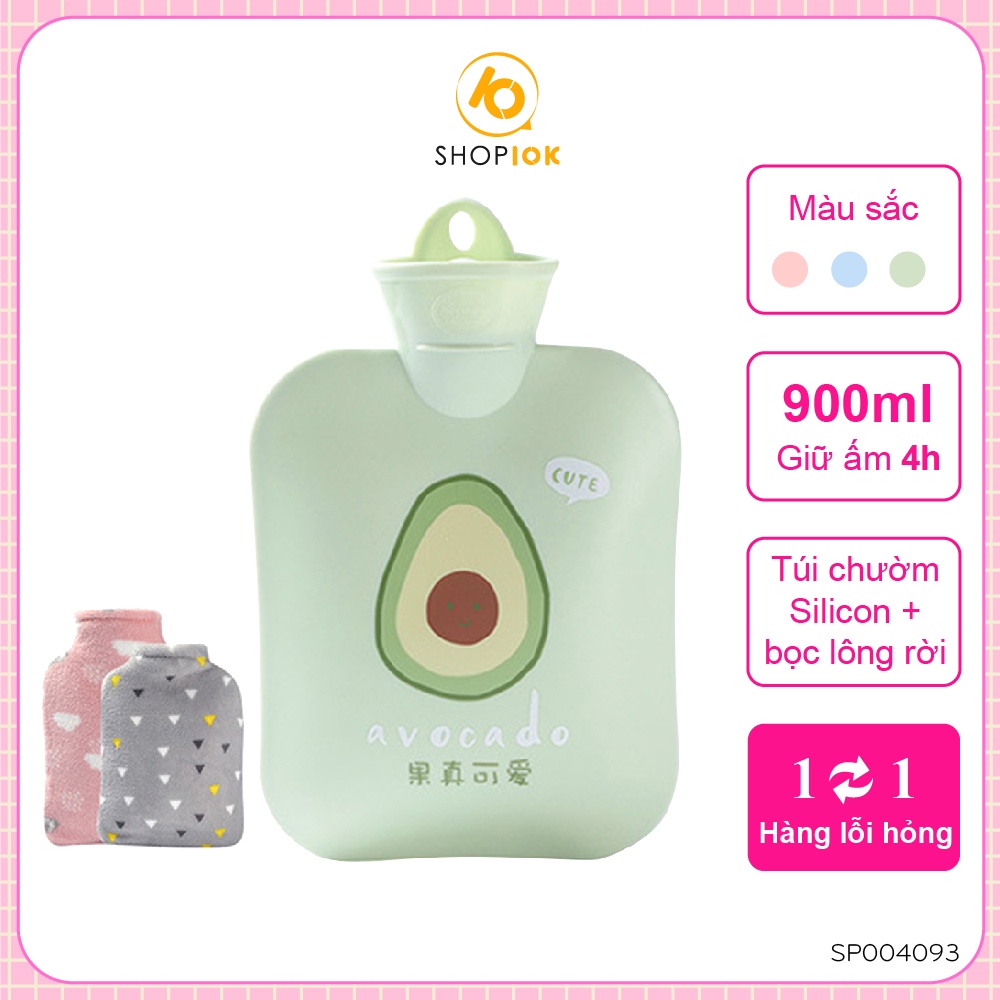 Túi chườm nóng lạnh giảm đau bụng kinh, túi chườm giữ ấm hạ sốt 900ml SHOP10K - SP004093