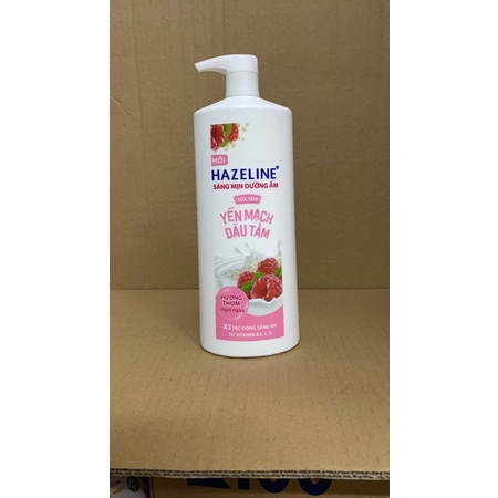 Sữa tắm dưỡng sáng da yến mạch - dâu tằm Hazeline chai 1kg
