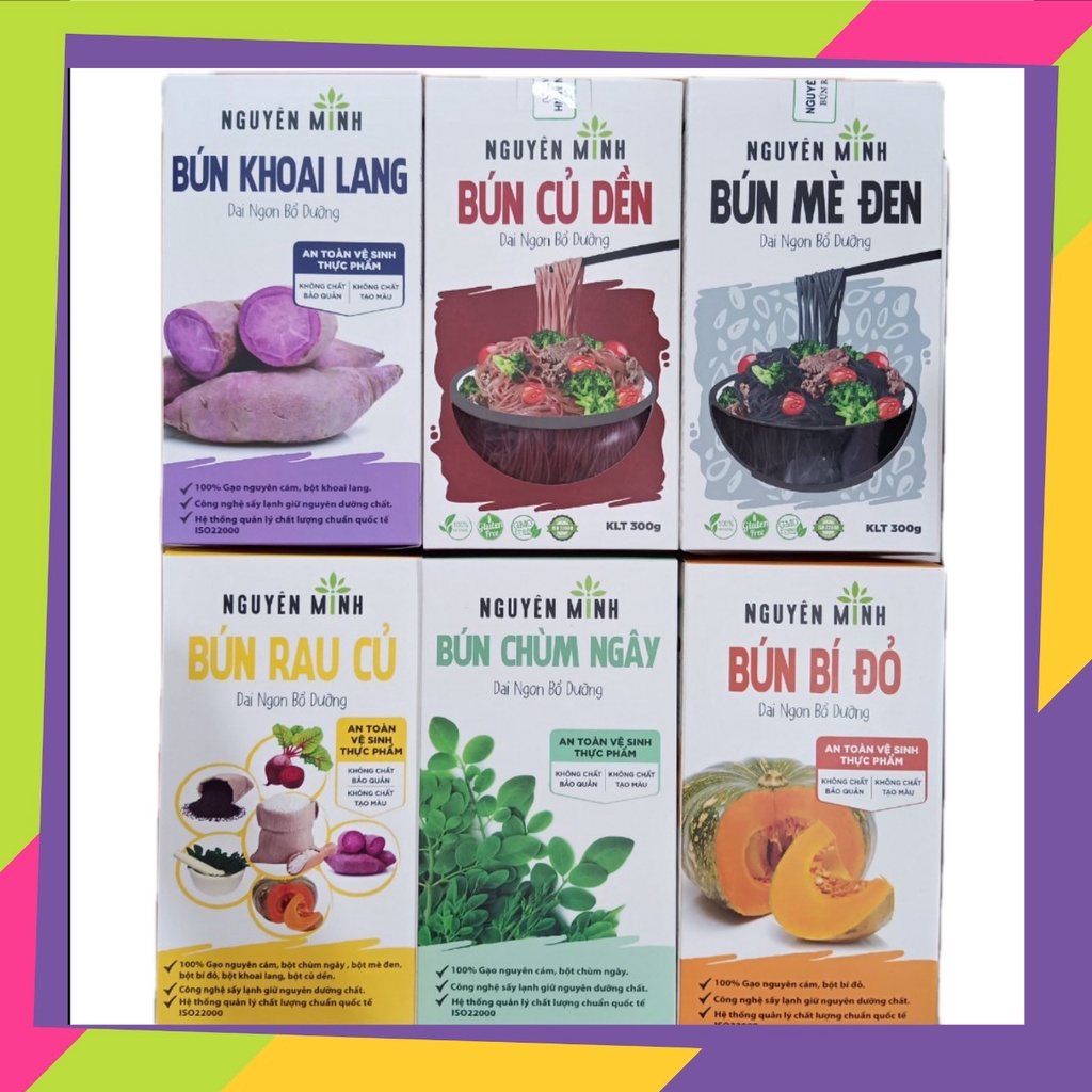 Bún rau củ, Mì rau củ tổng hợp Nguyên Minh hộp 300gram-AnKanFood