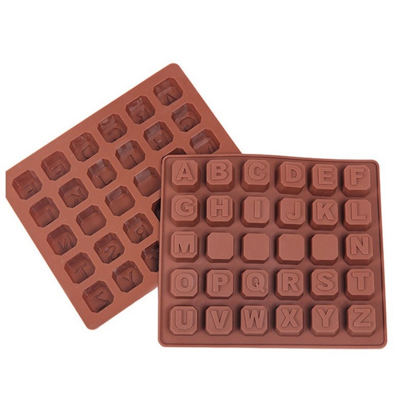 Khuôn Silicone Làm Bánh &amp; Socola Hình Chữ Cái Tiếng Anh