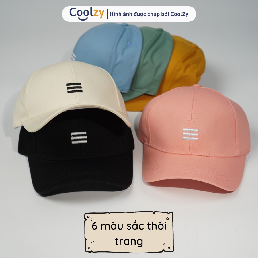 Mũ lưỡi trai ❤️ Nón kết thêu hình 3 gạch chất kaki cao cấp form unisex nam nữ N20