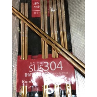 Set 5 Đôi Đũa Inox SUS304 Hàn Quốc