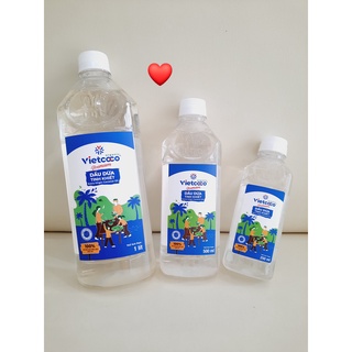 Dầu Dừa Tinh Khiết Ép Lạnh Organic Vietcoco Dùng Làm Đẹp Và Nấu Ăn : Chai 1 Lít - 500ML