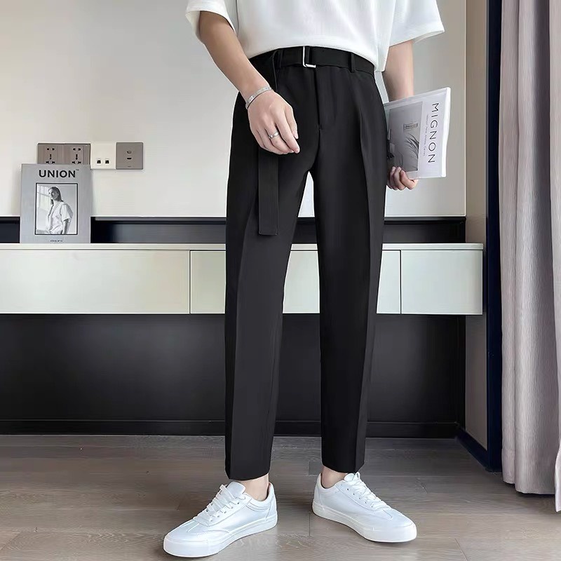 Mua Quần âu tây nam Hàn quốc cao cấp công sở đẹp màu đen xám trắng ghi ...
