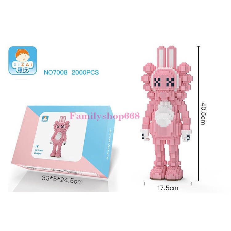 Xếp hình Kaws Xizai 36cm xếp hình nanoblocks nano kaws cỡ lớn 8 mẫu Hàng Đẹp