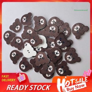 Bộ 50 nút gỗ họa tiết xinh xắn không phai lâu trôi dùng trang trí