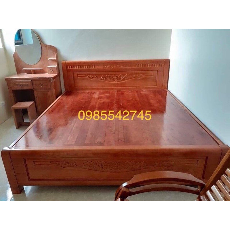 Giường gỗ xoan đào