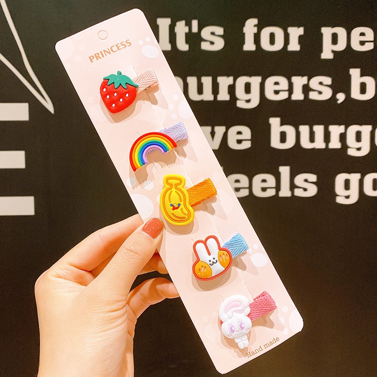 Set 14 Cặp Tóc Xinh Xắn Dễ Thương Phong Cách Hàn Quốc Cho Bé