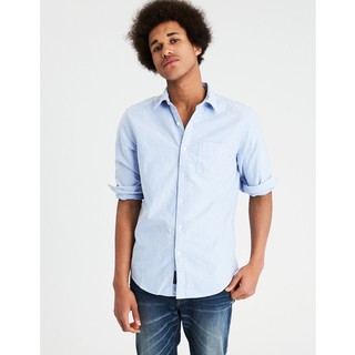 [Mã MASK2630K giảm 15% tối đa 30K đơn từ 99K] AMERICAN EAGLE - Áo Sơ Mi Nam Dài Tay Vải Oxford Màu Xanh Da Trời